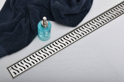 Душевой лоток 55 см Creto Zigzag CRE-550 ZH с решеткой, хром