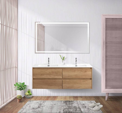 Керамическая раковина с двумя чашами BelBagno BB1400-2-ETL
