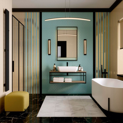 Плитка настенная 15141 Спига бежевый структура 15*40*9.3 (19шт\1.14м2), м2