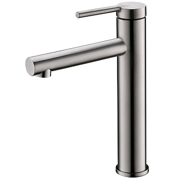 ETNA Смеситель для накладных раковин без донного клапана, нержавеющая сталь, исполнение сатин ETN-LMC-IN