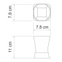 Amper K-5428NICKEL Стакан для зубных щеток Amper K-5428NICKEL Стакан для зубных щеток