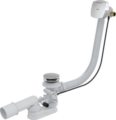 Сифон для гидромассажных ванн с напуском через перелив, металл