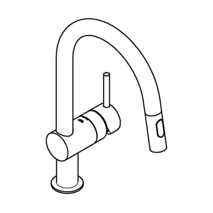 Смеситель для кухни Grohe Minta выдвижной излив хром (32321002)