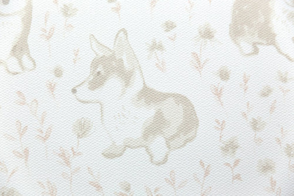 Обои виниловые Уик-энд мотив, бежевый корги