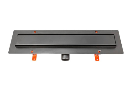 Душевой лоток 45 см Creto Uni CRE-450 UB с решеткой, черный