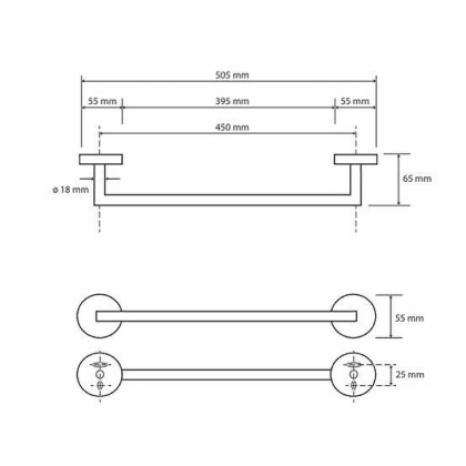 Полотенцедержатель Bemeta Dark 104204020 Черный