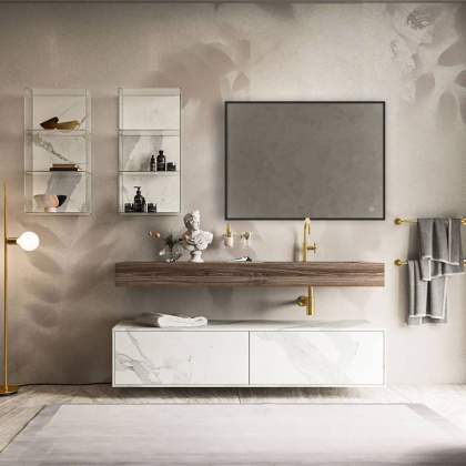 Зеркало LED VLM-3VN800B 800х600 c сенсорным выключателем и диммером Зеркало LED VLM-3VN800B 800х600 c сенсорным выключателем и диммером