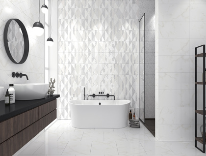 Декор Matrix White 01 25х60 Декор Matrix White 01 25х60