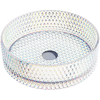 Умывальник чаша накладная круглая (цвет неон) Cristal 360*360*112мм