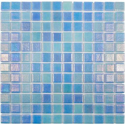 Стеклянная мозаика MIX BLUE 551/552, Shell