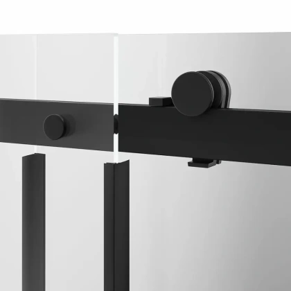 Душевая дверь CRISTALLO, раздвижная с функцией soft close, 120х210, матовый черный Душевая дверь CRISTALLO, раздвижная с функцией soft close, 120х210, матовый черный