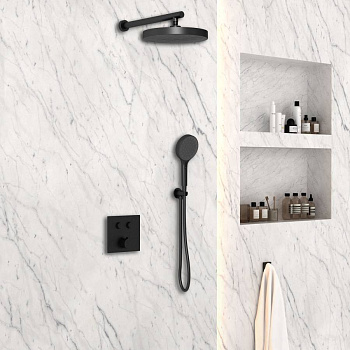 Душевой комплект VSFW-4I212RMB встраиваемый, двухрежимный, черный