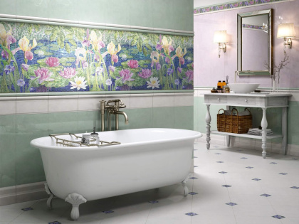Бордюр SPA016R Сад Моне белый обрезной 2,5*30*19(1уп/27шт), шт Бордюр SPA016R Сад Моне белый обрезной 2,5*30*19(1уп/27шт), шт