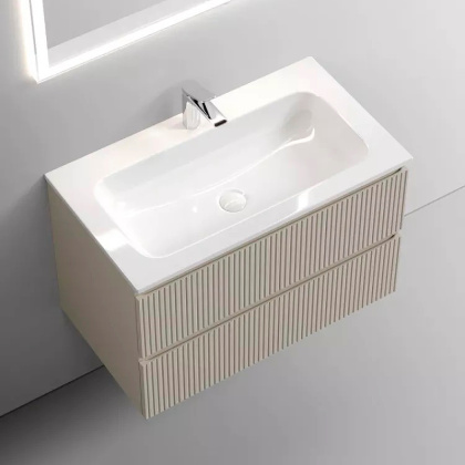 Тумба подвесная SANCOS Snob T 790х445х500, c двумя ящиками оснащенными доводчиками, Beige Soft , арт.SNT80CE