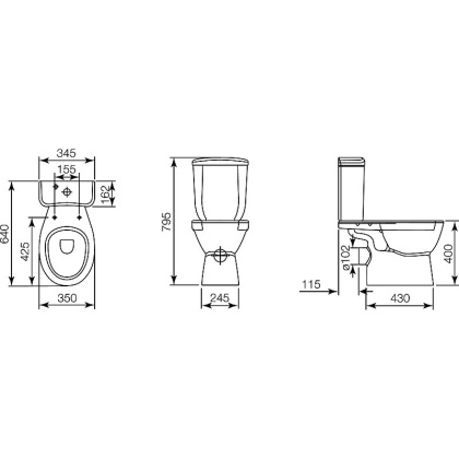 Унитаз E24541RU-0 Jacob Delafon July белый напольный, шт