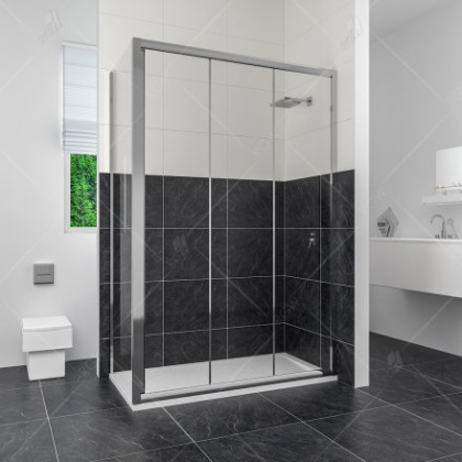 Душевой уголок RGW CL-40, 04094050-11, 150 х 100 x 185 см, дверь раздвижная, стекло прозрачное, хром