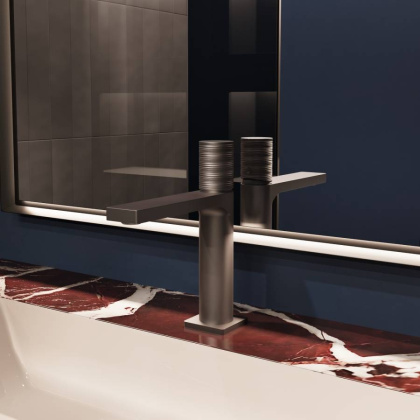 Смеситель для раковины Domus VBF-5DM01GM, вороненая сталь