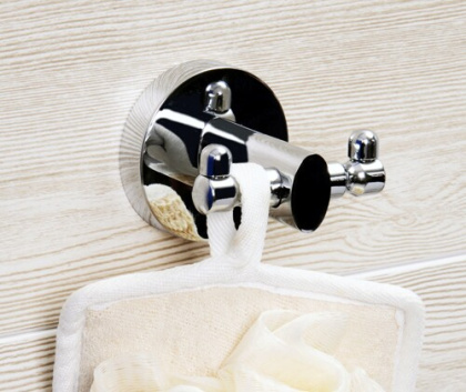 Крючок двойной Rhein, 6,5х5,5х6,5 см, хром, K-6223D