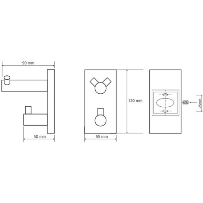 Крючок Bemeta Beta 132405222, двойной