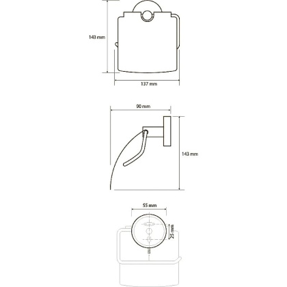 Держатель туалетной бумаги с крышкой