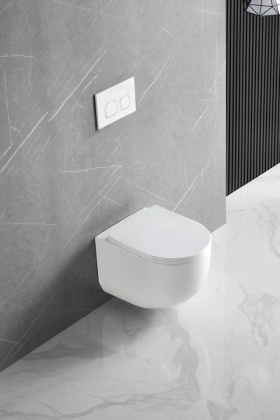 Унитаз подвесной Tornado Globo VT1-52T безободковый, цвет белый, ультратонкое soft-close сиденье