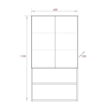 Шкаф Onika Маркус Нова 60 подвесной, белый
