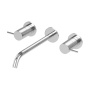 LEAF-BLI3L-20-L-MM Смеситель для раковины встраиваемый, на три отверстия с тонкими ручками Исполнение: MorningMist 