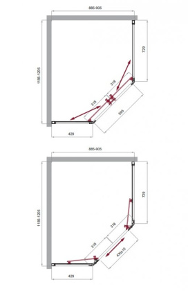 Душевой уголок BelBagno UNO-195-PH-2-100/80-C-Cr
