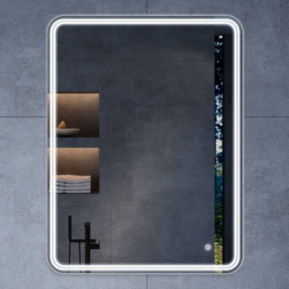 Зеркало LED VLM-3MA600 600х800 c сенсорным выключателем и диммером Зеркало LED VLM-3MA600 600х800 c сенсорным выключателем и диммером