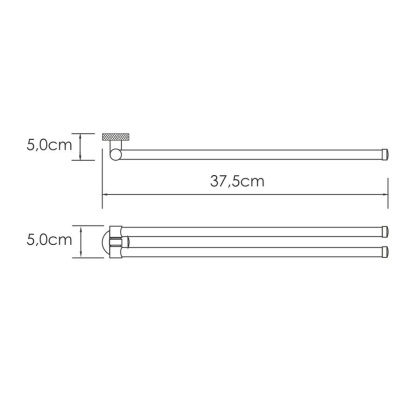 Mosel K-46631 Держатель полотенец двойной