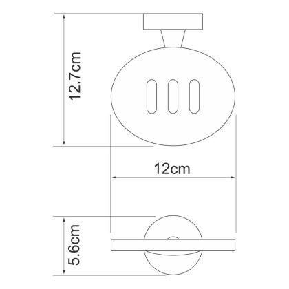 Мыльница решетка Isen, 12х5,6х12,7 см, хром, K-4069