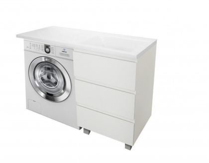 Комплект мебели Dallas Luxe 1500х482 правосторонний напольный 3 ящика (ШхГхВ) 848х476х860