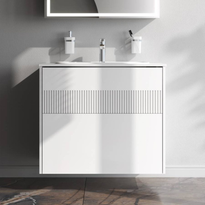 База под раковину, 2 ящика, 80 см, белый матовый M8FFUX0802WM