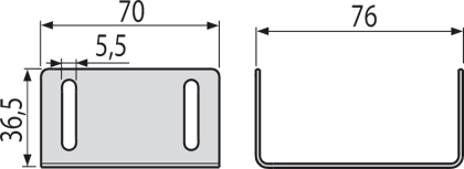 Перемычка для дренажных желобов 100 мм, оцинкованная сталь