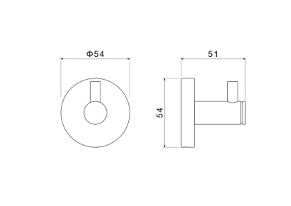 Крючок AQUATEK, матовый черный AQ4101MB ЕВРОПА