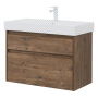 Тумба под раковину Aquanet Nova Lite 85 дуб рустикальный, 2 ящика