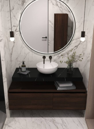 Столешница прямая FLAT NERO MARQUINA 1010*460*70