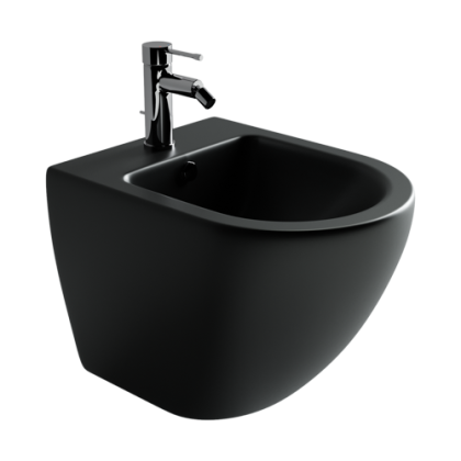 Биде подвесное Ceramica Nova Metropol CN4003MB, черное матовое Биде подвесное Ceramica Nova Metropol CN4003MB, черное матовое