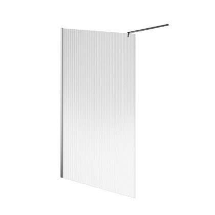 Душевая перегородка CRISTALLO с рифленым стеклом, 120х210, хром