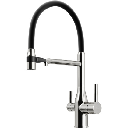 Смеситель для кухни SANCOS Garda с возможностью подключения фильтра для воды, цвет брашированный никель, арт. SC4009BN