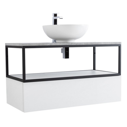 Столешница из керамогранита без отверстия под смеситель 1000x460 KEP-100-MCO-W0 Marmo Crema Opaco