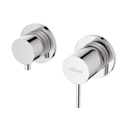 LEAF-VDIM3-L-MM Встраиваемый однорычажный смеситель на 3 выхода с тонкой ручкой Исполнение: MorningMist  LEAF-VDIM3-L-MM Встраиваемый однорычажный смеситель на 3 выхода с тонкой ручкой Исполнение: MorningMist