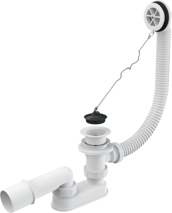Сифон для ванны, белый