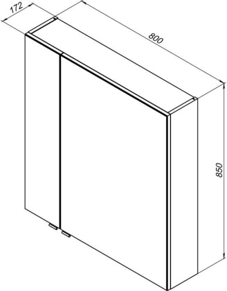 Зеркало-шкаф Aquanet Алвита 80 белый