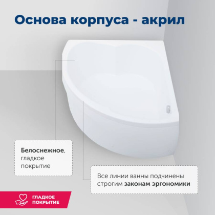 Акриловая ванна Aquanet Fregate 120x120 (с каркасом)