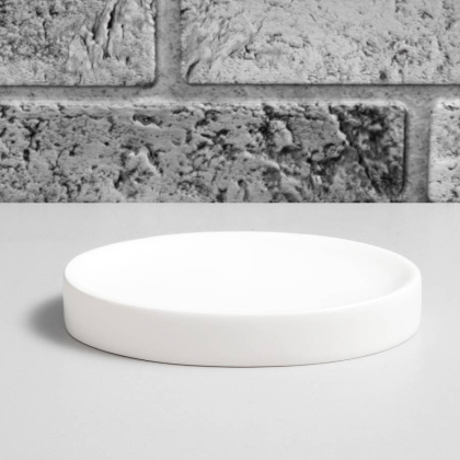 Мыльница Berkel, 13,6х1,9х9,5 см, белая, K-4929