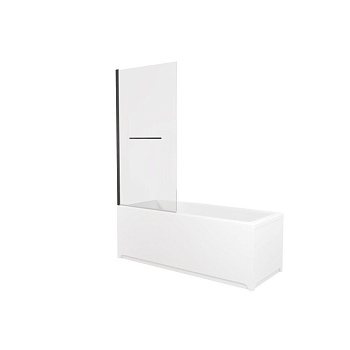 3.31022.BBA PRIORITY,Шторка на борт 800мм H=1500мм стекло Optiwhite,Easyclean,черн.браш.ал (274703), шт