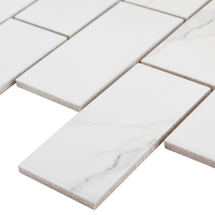 Керамическая мозаика, Brick Carrara Matt 45х95, Brick & Metro