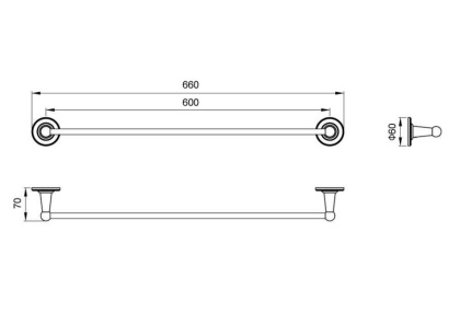 Полотенцедержатель Timo Nelson 150053/00 chrome