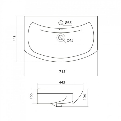 Раковина Santek Балтика 70 Раковина Santek Балтика 70